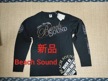 Beach Sound 블랙 롱 슬리브 T셔츠 새상품