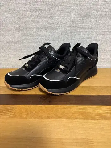 타카다 준지 프로듀스 마드라스 워크 방수 스니커즈 블랙 25.5cm