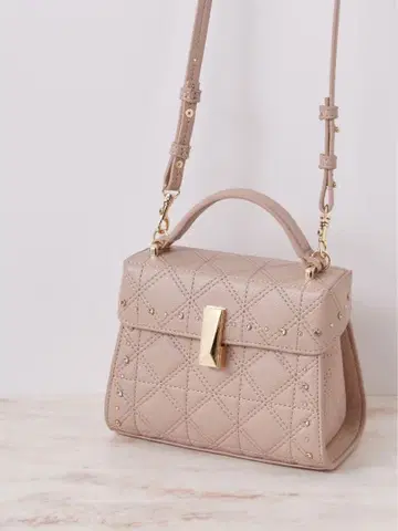 [뤼탕] 퀼팅 비쥬 스터드 미니백 모카