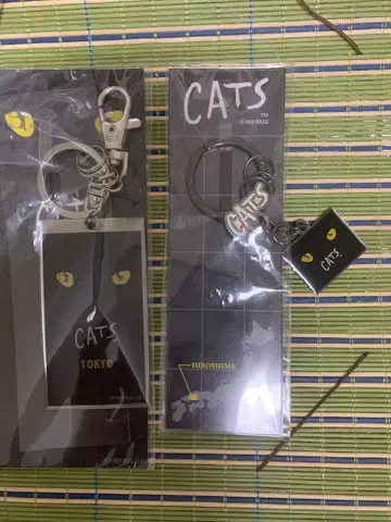 CATS 키링 검은 고양이 디자인 2개 세트