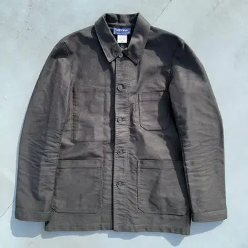 VETRA 프랑스제 프렌치 워크 자켓 커버올 몰스킨 블랙