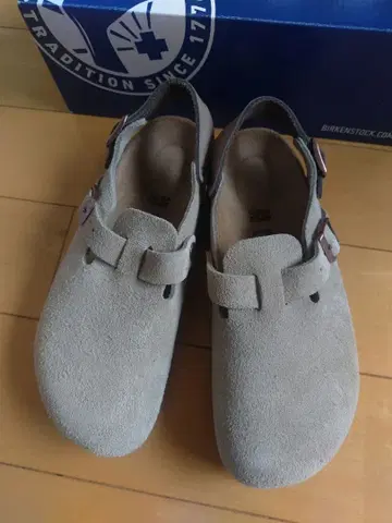 새상품급 BIRKENSTOCK TOKIO 38 TAUPE 빌켄 스웨이드