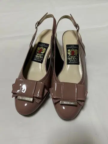 mihama 미 펌프스 로우힐 백 벨트 샌들 23.5cm