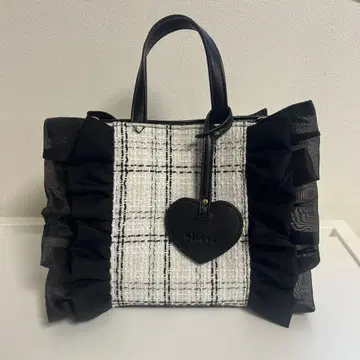 DIANA 프릴 트위드 핸드백 숄더백