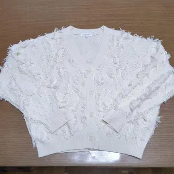 GLOBAL WORK 프린지 가디건 M 화이트