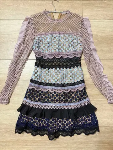 self-portrait 자수 원피스