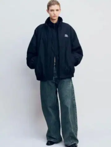 UMBRO 와이드 레그 데님 팬츠 라이트 블루