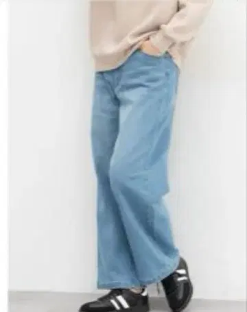 허니즈 하니포카 시리즈 따뜻한 데님 와이드 스트레이트