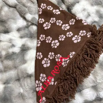 ALBA ROSA 꽃무늬 프린지 판초