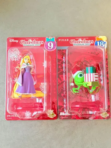 해피 복권 크리스마스 피규어 마이크와 라푼젤 세트