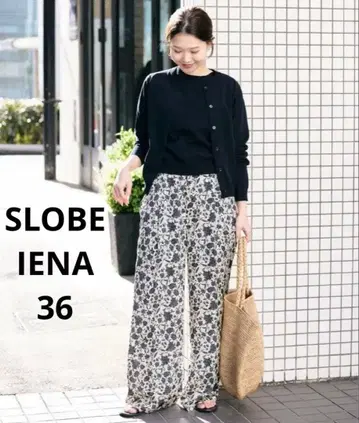 슬로브 이에나 모듬 플라워 팬츠 꽃무늬 와이드 팬츠 36