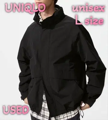 유니클로 윈드브루프 스탠드 블루종 남녀 공용 L BLACK USED 제품