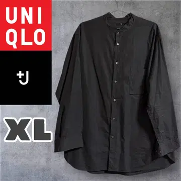 UNIQLO +J 노카라 셔츠 차콜 그레이