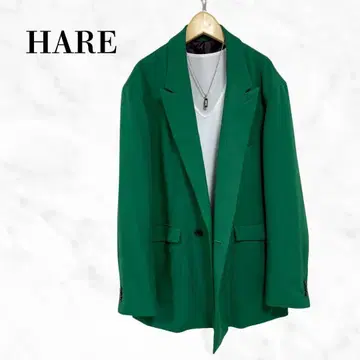 HARE 2버튼 테일러드 자켓 그린 계열 2B 자켓