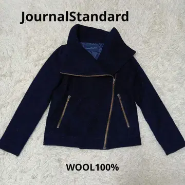 저널 스탠다드 울 100% 숏 라이더 자켓