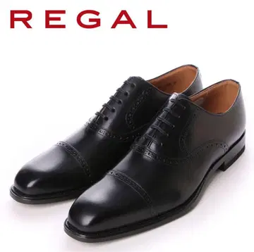 [ 컨디션 최상 ] REGAL 비즈니스 슈즈 펀치드 캡토 블랙
