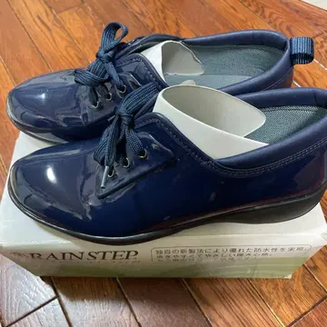 RAINSTEP 방수 네이비 레이스업 슈즈