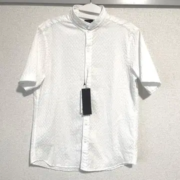 새상품 JOSEPH 조제프 반팔 셔츠 올 패턴 화이트 남성용