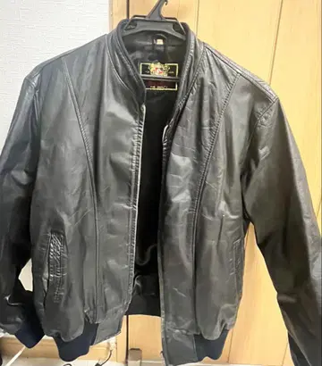 MEN'S WEAR 블랙 가죽 자켓