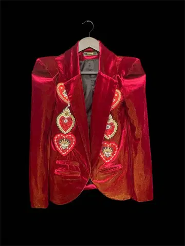 Sacred Heart Velvet Jacket