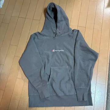 Champion 후드 부착 맨투맨 그레이