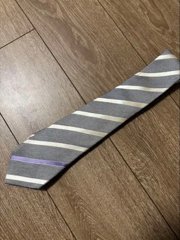 SHIPS 스트라이프 넥타이 그레이