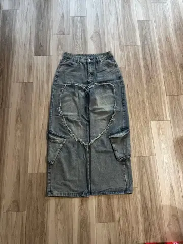 배기 데님 리메이크 y2k 카고 팬츠