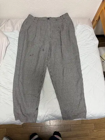 80s 깅엄 체크 슬랙스