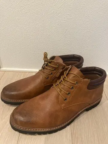 브라운 가죽 레이스업 슈즈 28.0cm