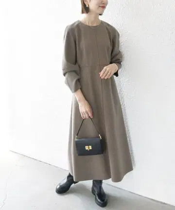 SHIPS any 에어 니들 래글런 A라인 원피스