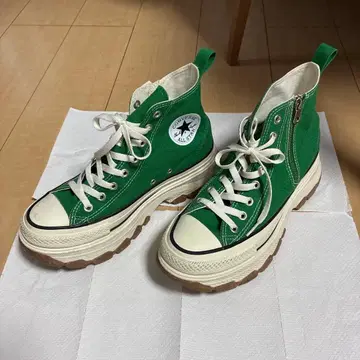최종 가격 인하! 컨버스 ALL STAR 그린 하이컷 스니커즈 25.5