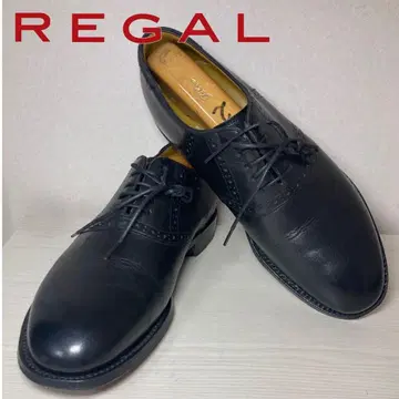 [컨디션 최상] REGAL 안장 신발 플레인토 메달리온 신발 블랙
