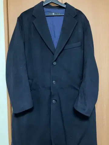 유니클로 +j 캐시미어 블렌드 오버 사이즈 체스터 코트