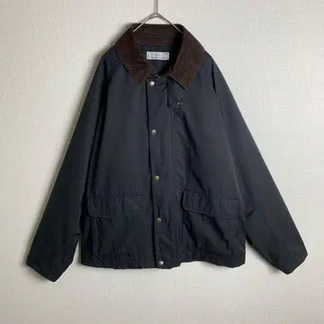 자켓 아우터 도그 이어 코듀로이 옷깃 포켓 검정 블랙 새상품급