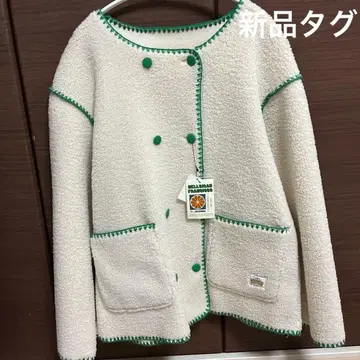 새상품 택 포함 헬로 샌프란시스코 보아 자켓 하마구리 스티치