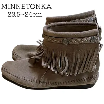 미네통카 하이 탑 백 지퍼 웨스턴 부츠