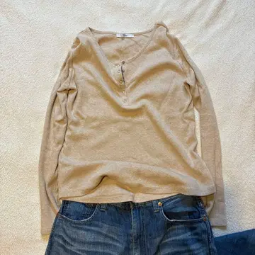 저널 스탠다드 리룸 루즈핏 티셔츠 리브 긴팔 T