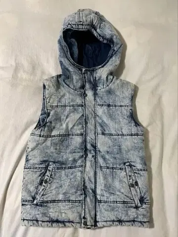 Full Glow 풀그로우 다운 베스트 데님 L