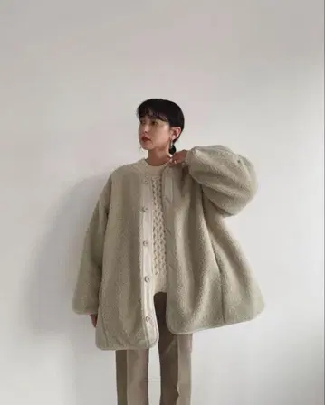 CLANE REVERSIBLE MILITARY BOA JACKET