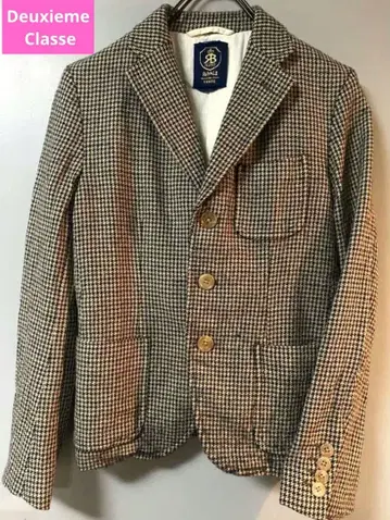 ROYALE VESTE 두지엠 클라세 브라운 체크 테일러드 자켓