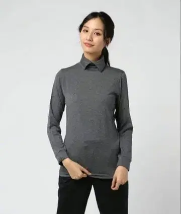 mizuiroind 셔츠 칼라 하이넥 풀오버