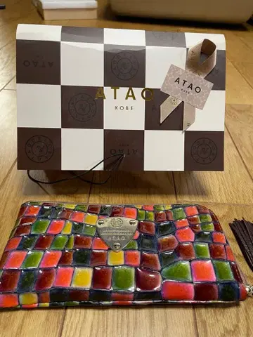 ATAO 멀티 컬러 모자이크 장지갑