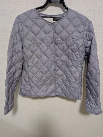 웜 패디드 퀼팅 자켓 퍼플 M