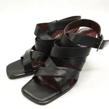 발리 샌들 하이힐 스트랩 블랙 36 사이즈 23cm