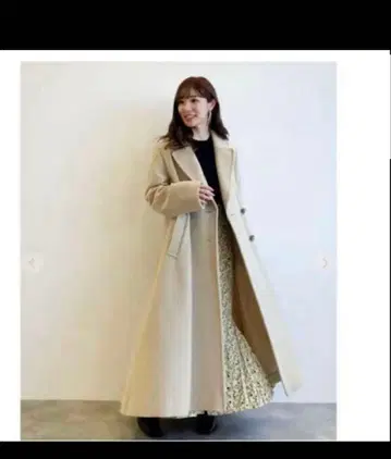 COCO DEAL 코코딜 백 플레어 롱 코트 롱