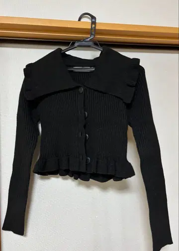 니트 가디건 블랙