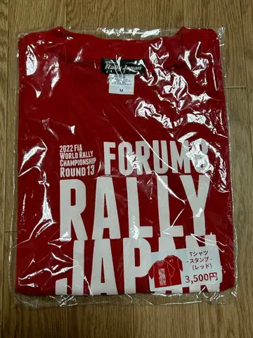새상품 Rally Japan 2022 FIA 셔츠 M 레드