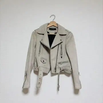 ZARA BASIC 라이더스 자켓 그레이 화이트