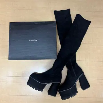 EMODA 블랙 롱 부츠 L 사이즈