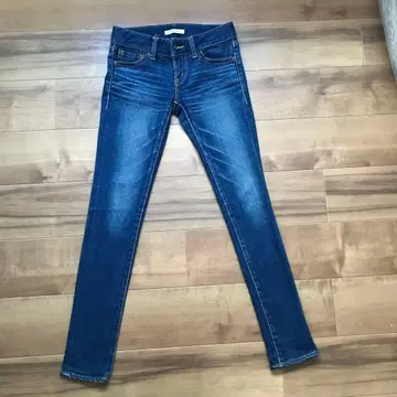 마우지 리버스 스키니 데님 25인치 블루